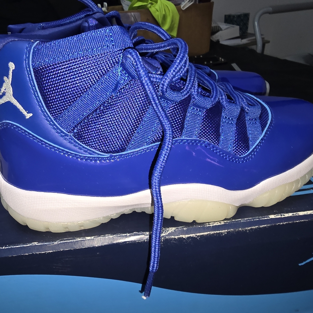 Jordan Blue and White Sneakers